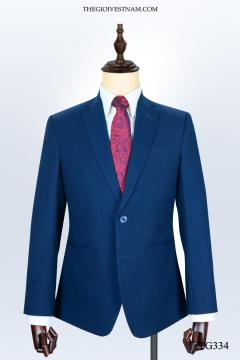 Bộ Suit Xanh Đen Gân Classic Fit TGS334